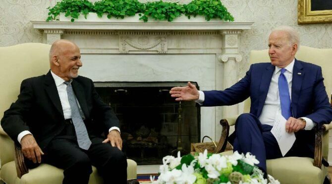 ABD Başkanı Biden’dan Beyaz Saray’da ağırladığı Afganistan lideri Gani’ye destek sözü